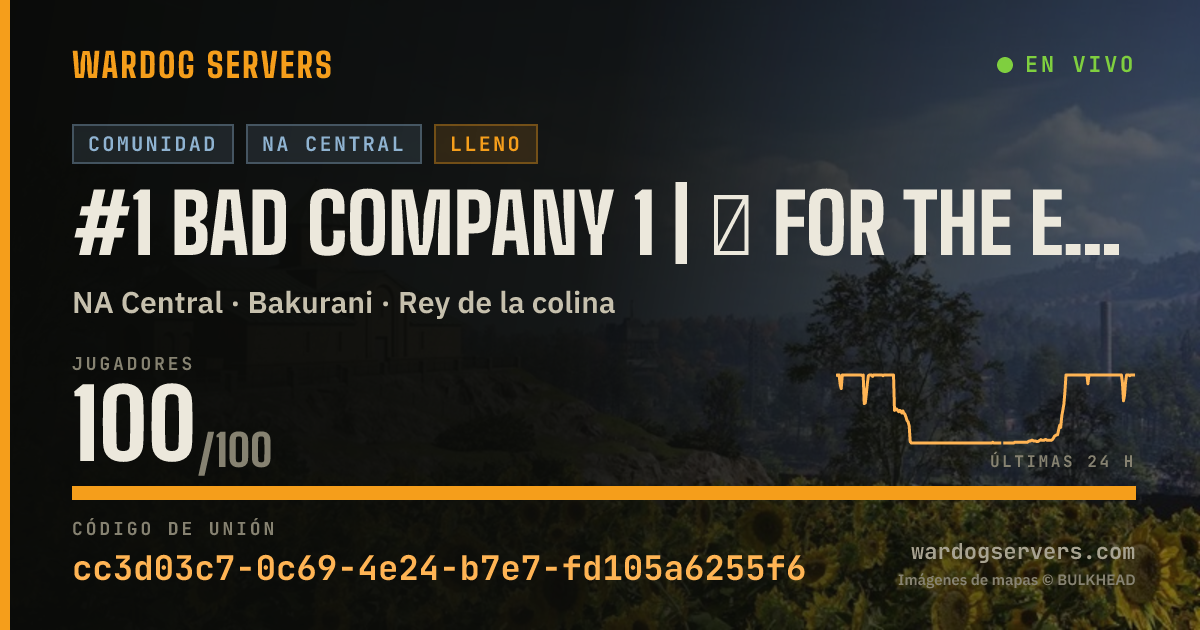 Banner de estado en vivo de #1 BAD COMPANY 1 | ☆ FOR THE EMPLOYED GAMERS ☆