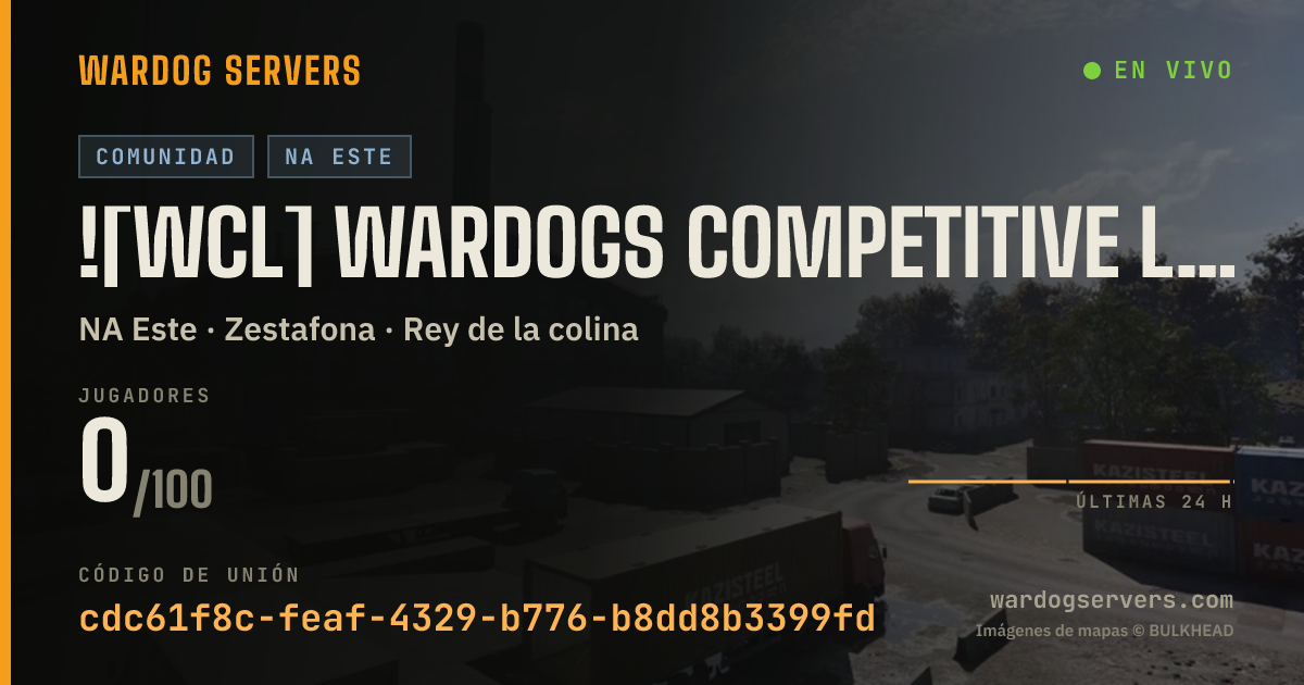 Banner de estado en vivo de ![WCL] WARDOGS Competitive League | DISCORD.GG/cjb9qgKPP6