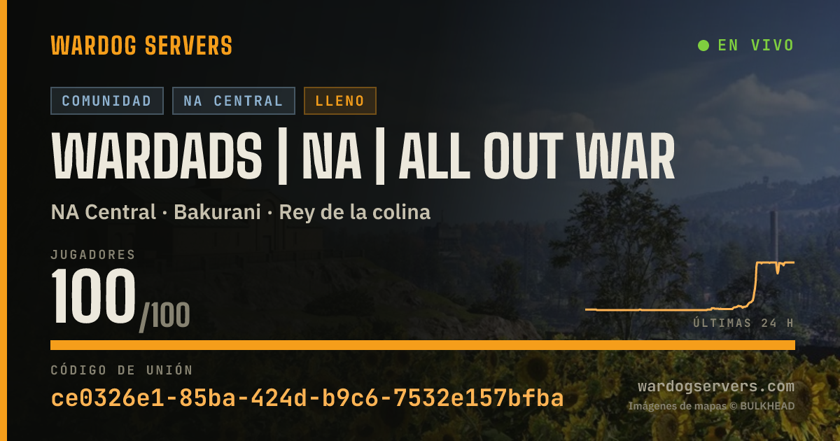 Banner de estado en vivo de WARDADS | NA | ALL OUT WAR