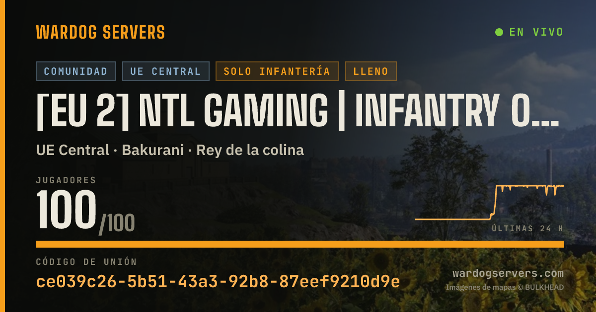 Banner de estado en vivo de [EU 2] NTL Gaming | Infantry Only | discord.gg/NTLGaming