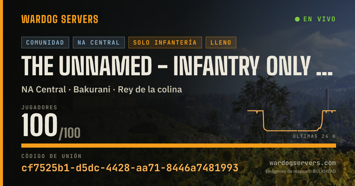 Banner de estado en vivo de The Unnamed - Infantry Only - discord.gg/unnamedcorp