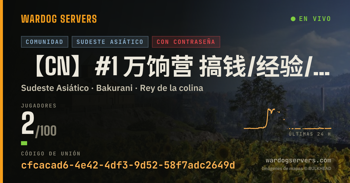 Banner de estado en vivo de 【CN】#1 万饷营 搞钱/经验/金钱/赚钱 土木赚钱服 进群免费获得密码1130626834 龟壳进攻/区域对射
