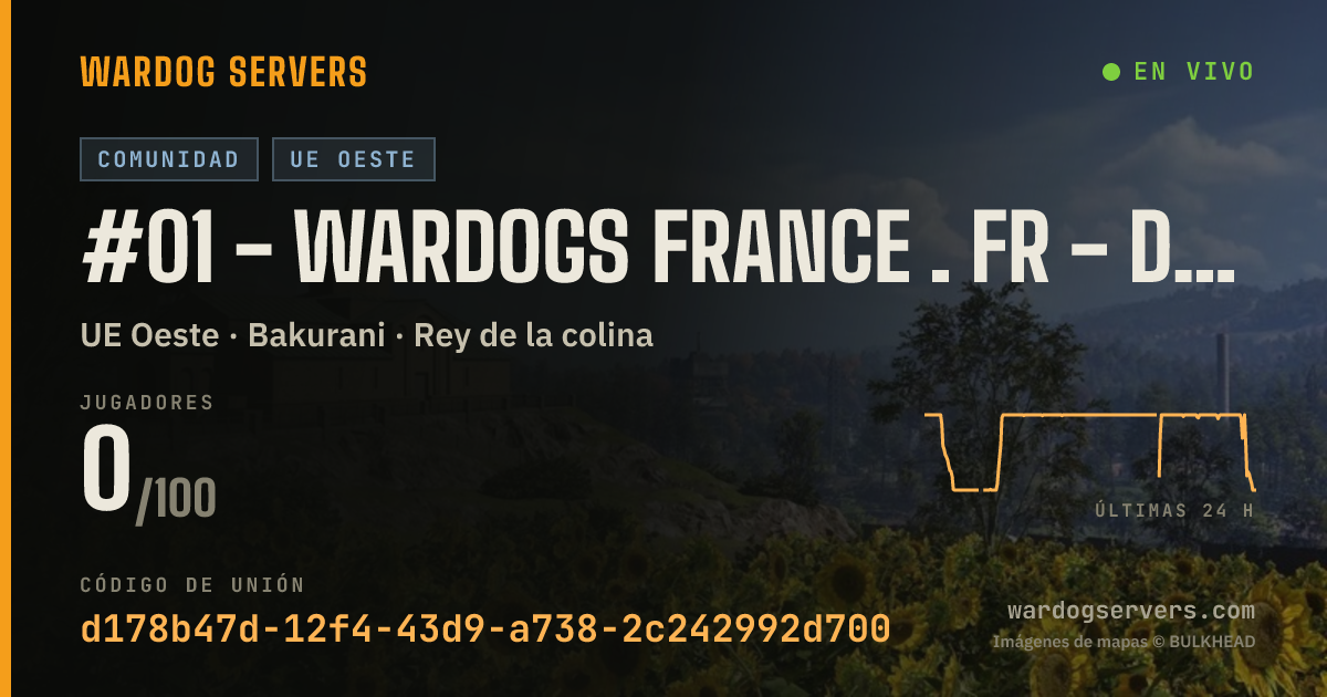 Banner de estado en vivo de #01 - WARDOGS FRANCE . FR - discord.gg/wardogsfr