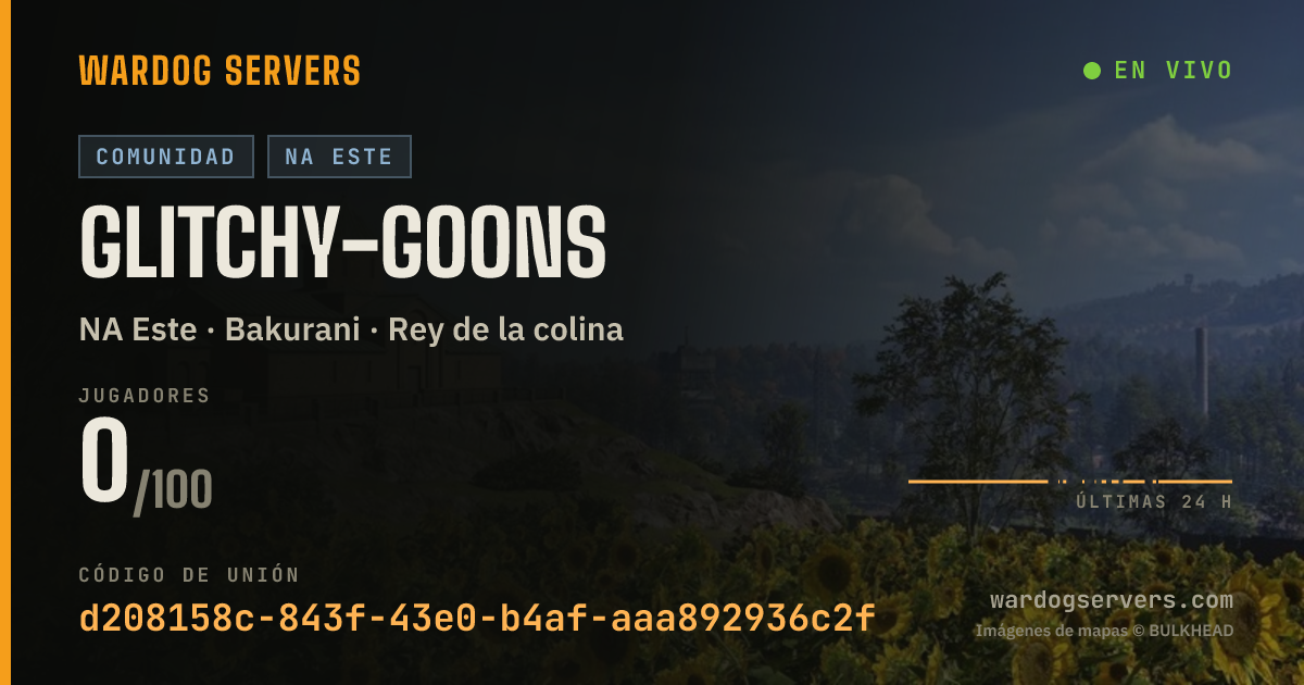 Banner de estado en vivo de Glitchy-Goons
