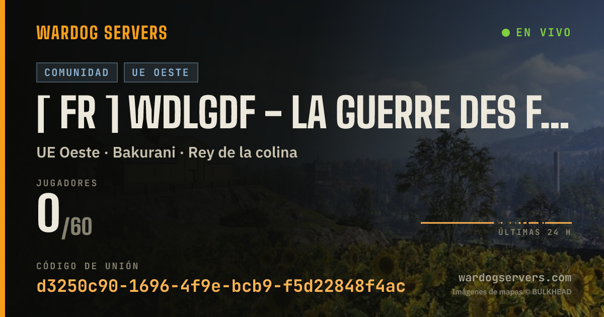 Banner de estado en vivo de [ FR ] WDLGDF - La Guerre Des Factions -
