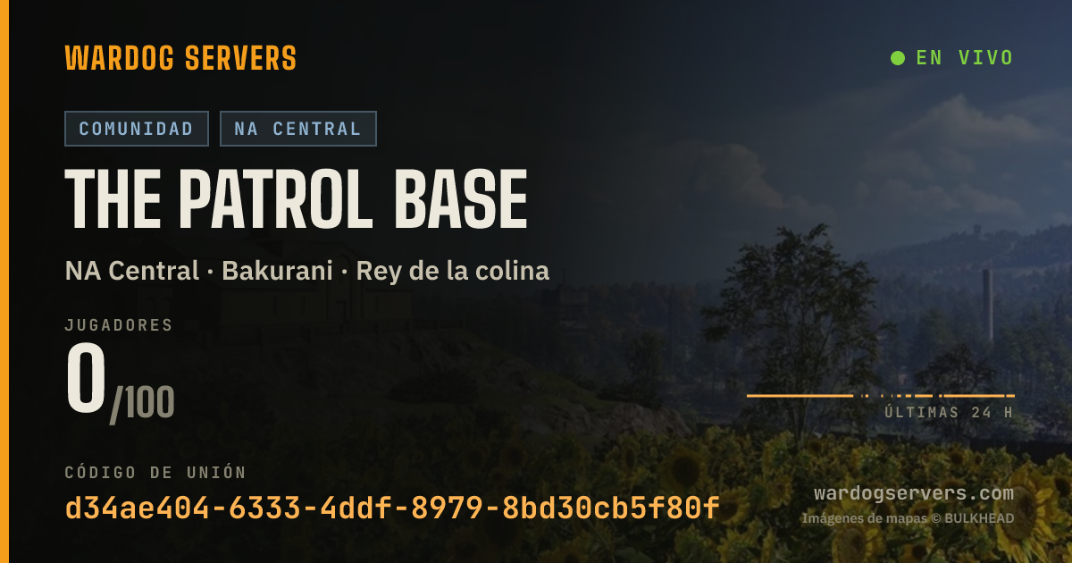 Banner de estado en vivo de The Patrol Base