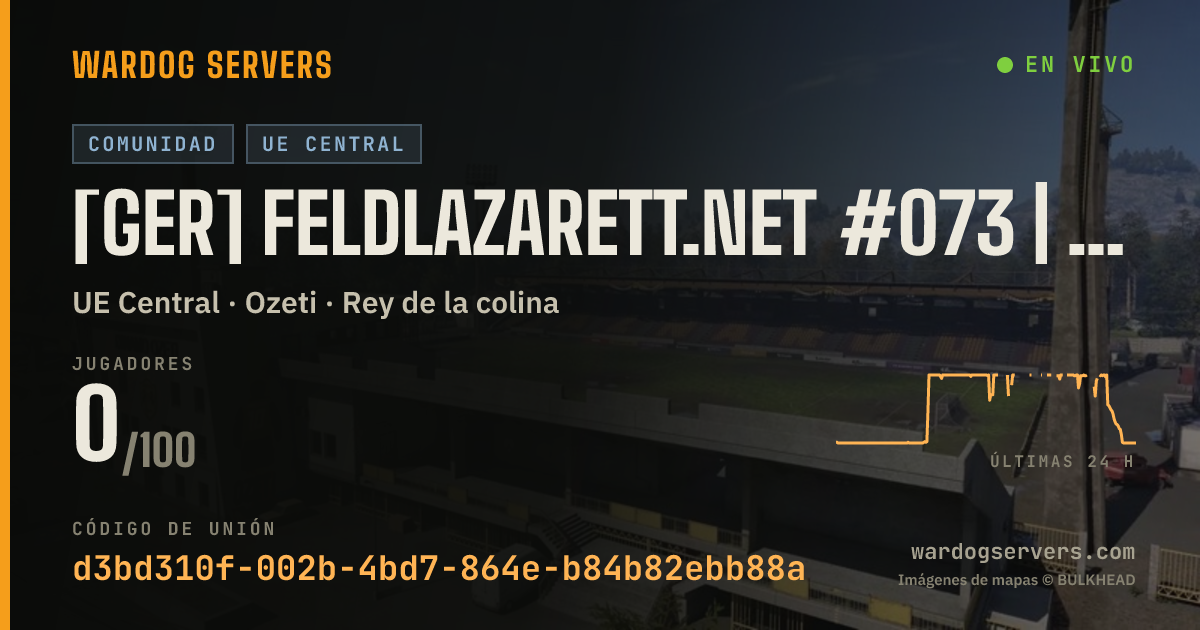 Banner de estado en vivo de [GER] Feldlazarett.net #073 | Only-Newbies | KD-Limit | 6-88-37