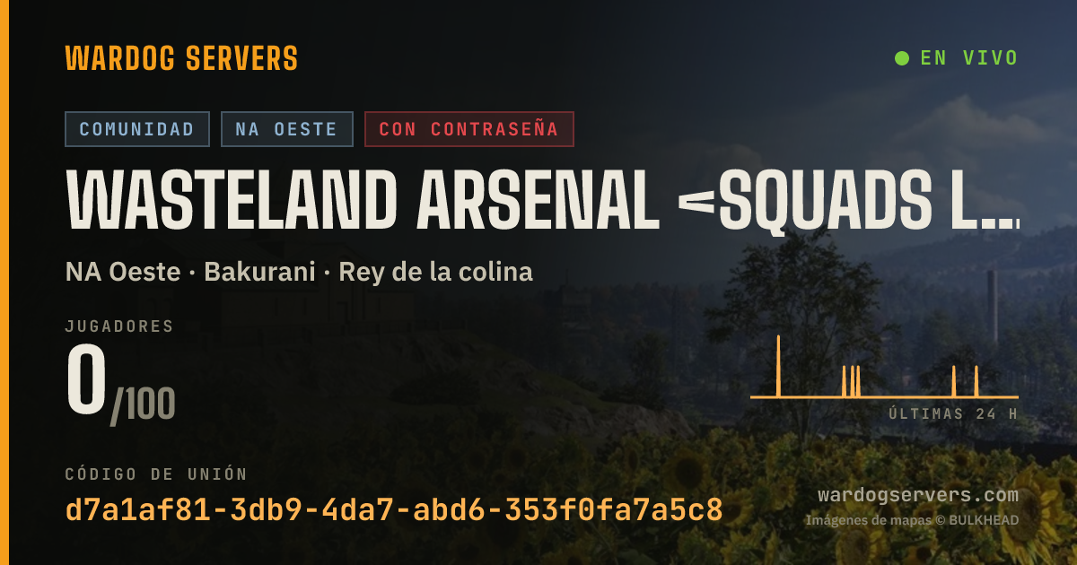 Banner de estado en vivo de WASTELAND ARSENAL <SQUADS LEADER > <Command-led-ops><Millitary>