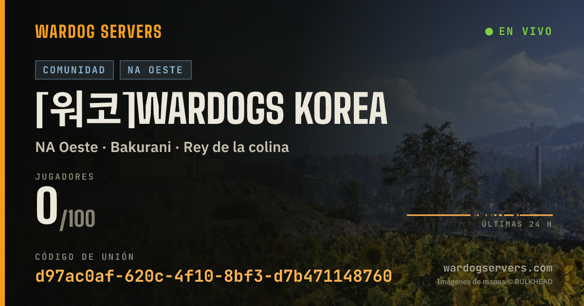 Banner de estado en vivo de [워코]Wardogs Korea