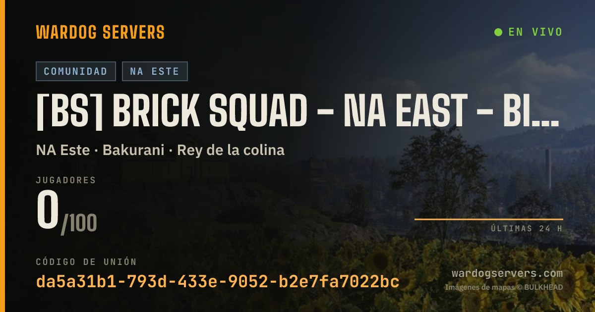 Banner de estado en vivo de [BS] BRICK SQUAD - NA EAST - BIG DAWG CHILL ZONE