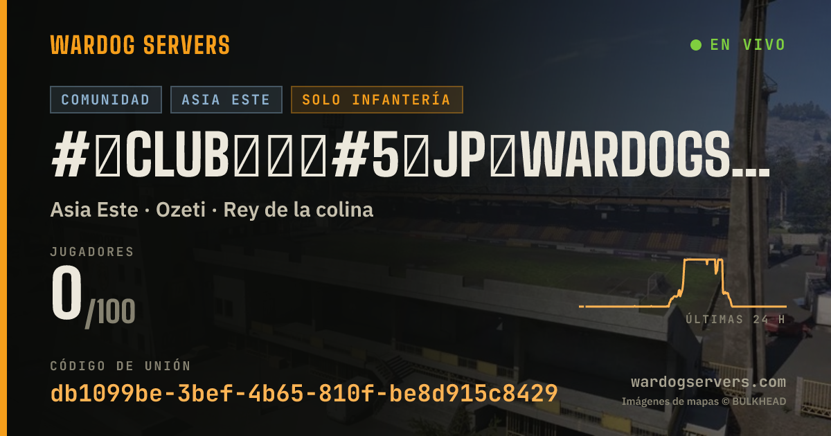 Banner de estado en vivo de #【Club社区】#5【JP】WardogsClub.CN|步战50v50+规则|禁小鸟投爆·机枪车迫击炮BMRAMR|QQ群1