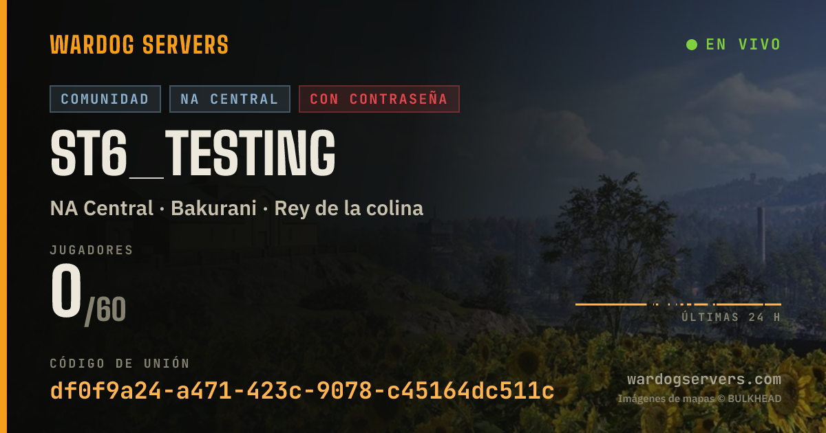 Banner de estado en vivo de st6_testing