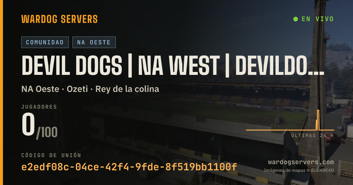 Banner de estado en vivo de Devil Dogs | NA WEST | devildogs.gg