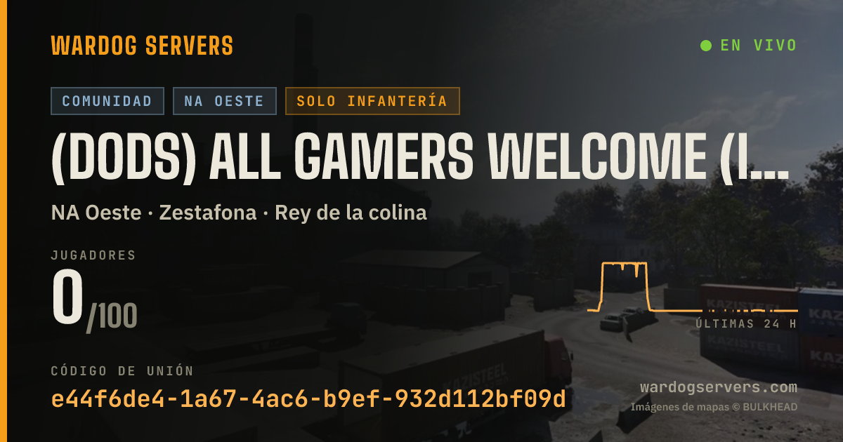 Banner de estado en vivo de (DODS) All Gamers Welcome (Infantry Only)