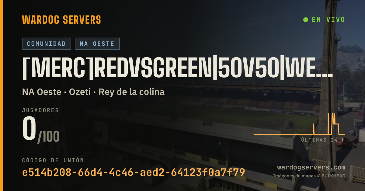 Banner de estado en vivo de [Merc]RedvsGreen|50v50|West|Discord.gg/m3rc