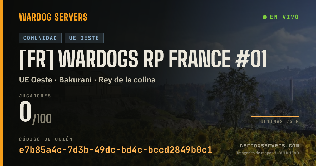Banner de estado en vivo de [FR] WARDOGS RP FRANCE #01