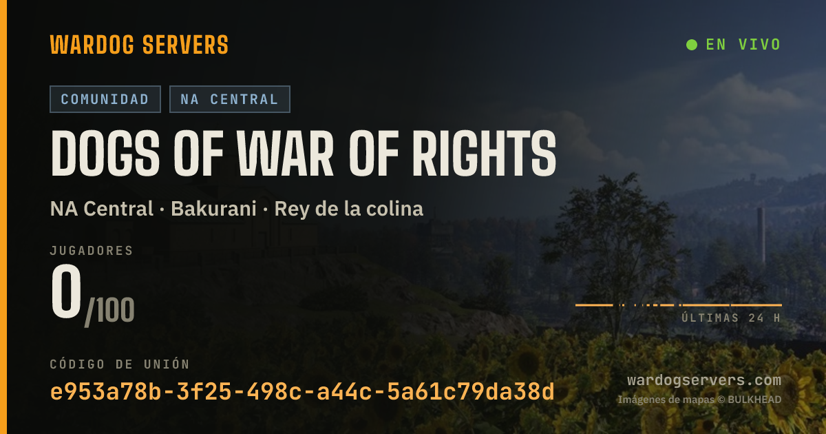 Banner de estado en vivo de Dogs of War Of Rights