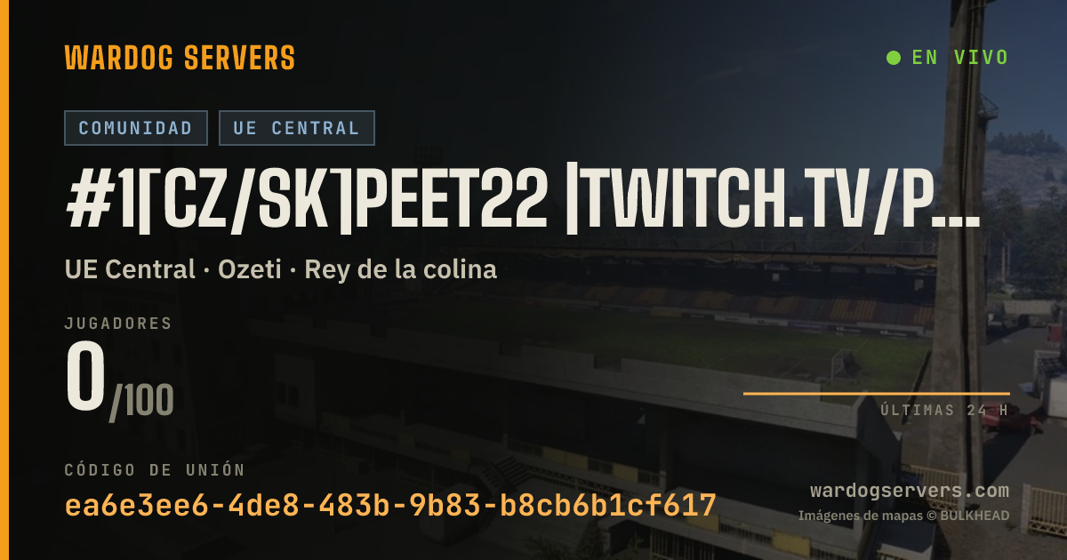 Banner de estado en vivo de #1[CZ/SK]Peet22 |twitch.tv/Peet22_[Střídání Normal/InfantryOnly]