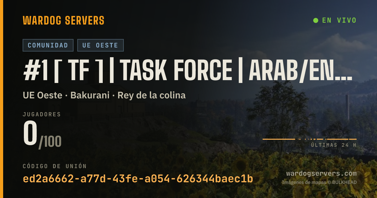 Banner de estado en vivo de #1 [ TF ] | Task Force | ARAB/ENGLISH | discord.gg/1TF