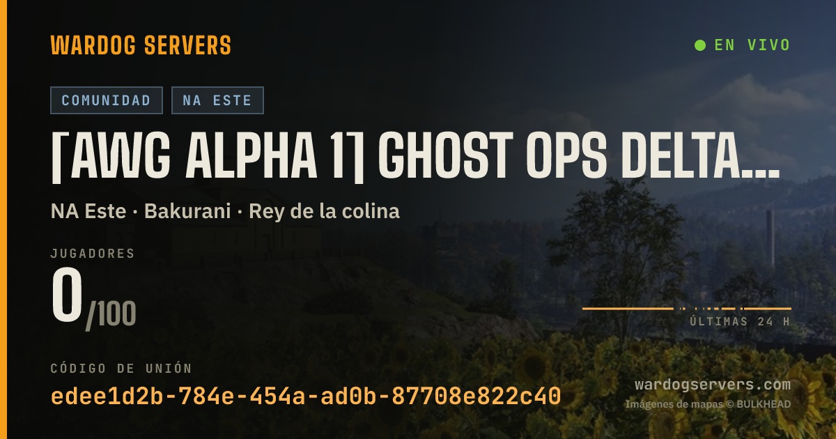 Banner de estado en vivo de [AWG Alpha 1] GHOST OPS DELTA | Crossplay | ACTIVE ADMINS | disc
