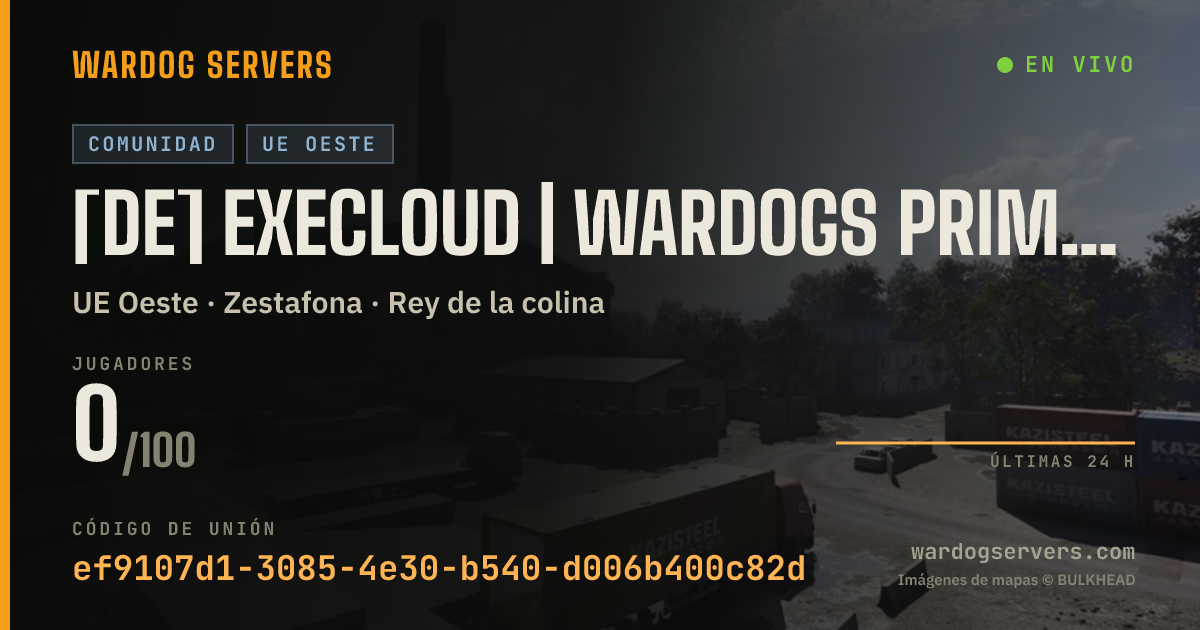 Banner de estado en vivo de [DE] EXECLOUD | WARDOGS Prime | Community Warfare
