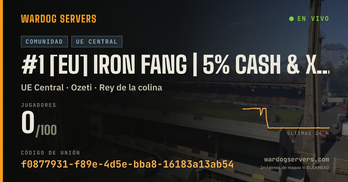 Banner de estado en vivo de #1 [EU] Iron Fang | 5% cash & XP bonus | discord.gg/Iron-fang