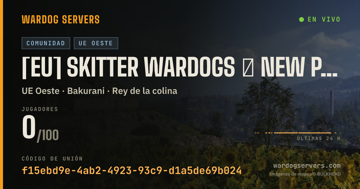 Banner de estado en vivo de [EU] SKITTER WARDOGS ★ NEW PLAYER FRIENDLY ★ SEED BONUS ★