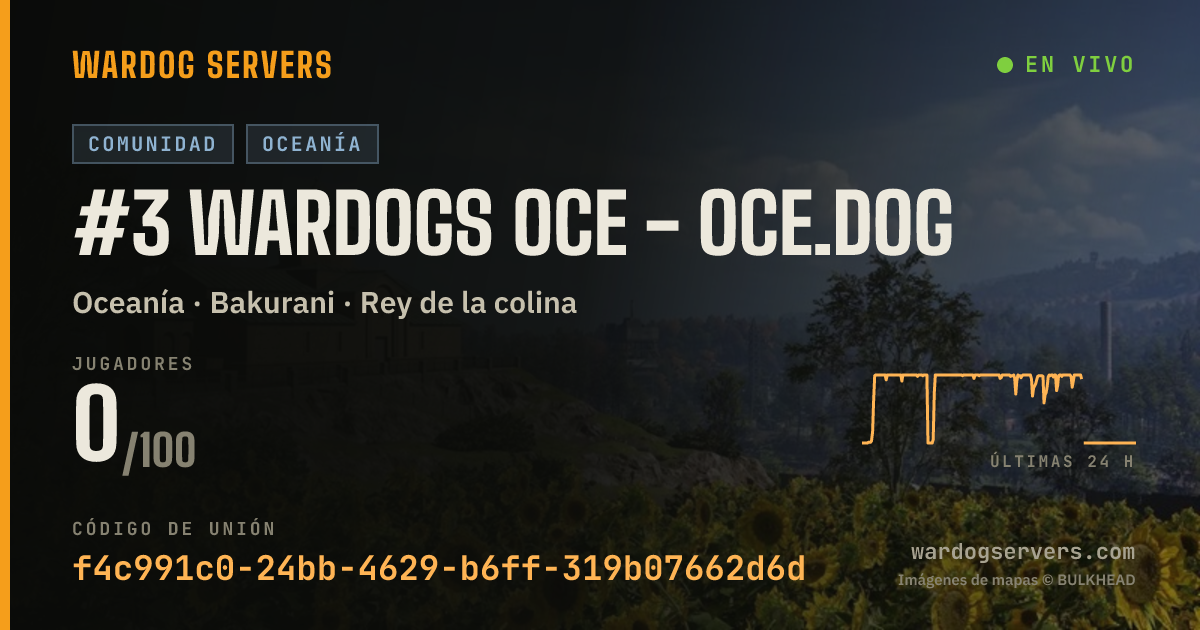 Banner de estado en vivo de #3 WARDOGS OCE - OCE.DOG