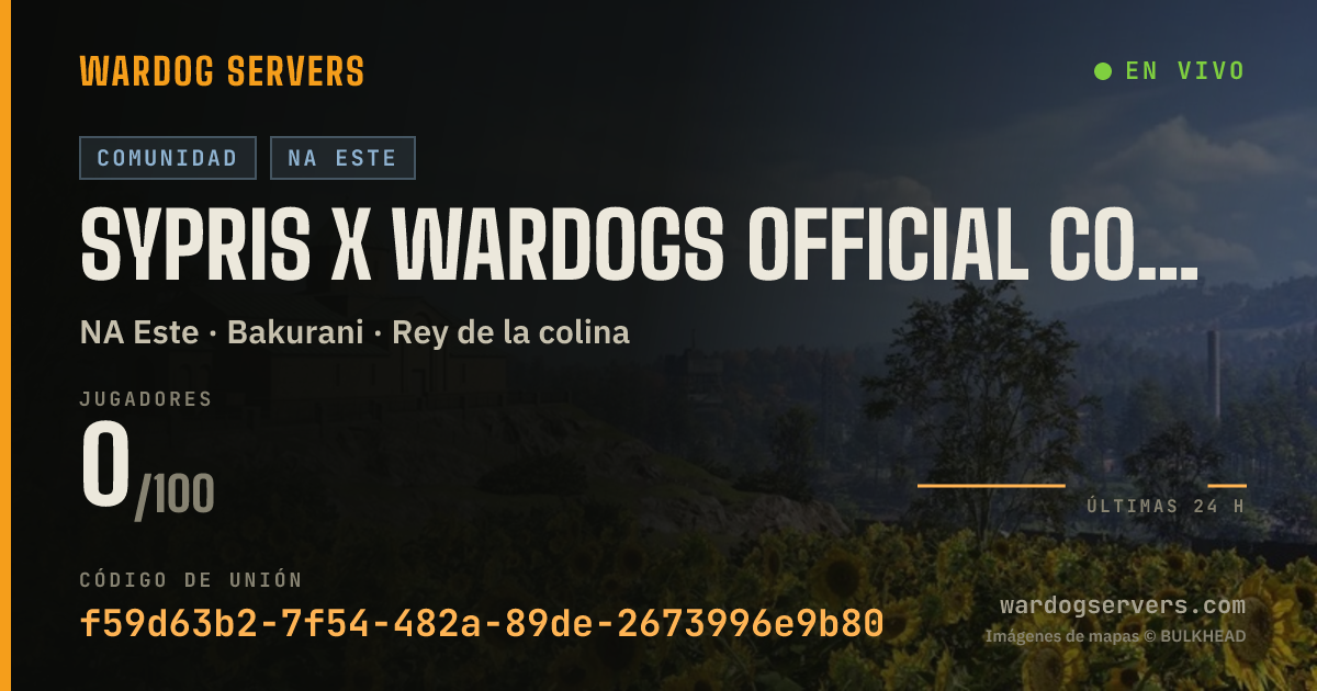 Banner de estado en vivo de Sypris x WARDOGS Official Community Server .gg/BBWYgyrs5t