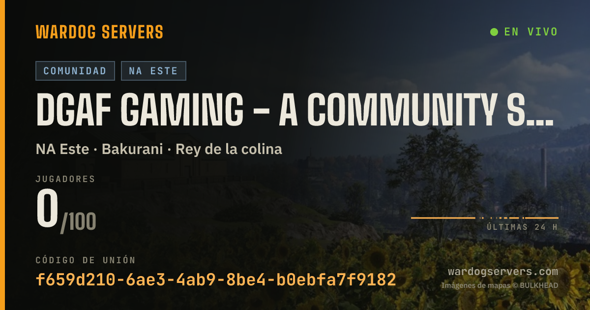 Banner de estado en vivo de DGAF Gaming - A Community Server