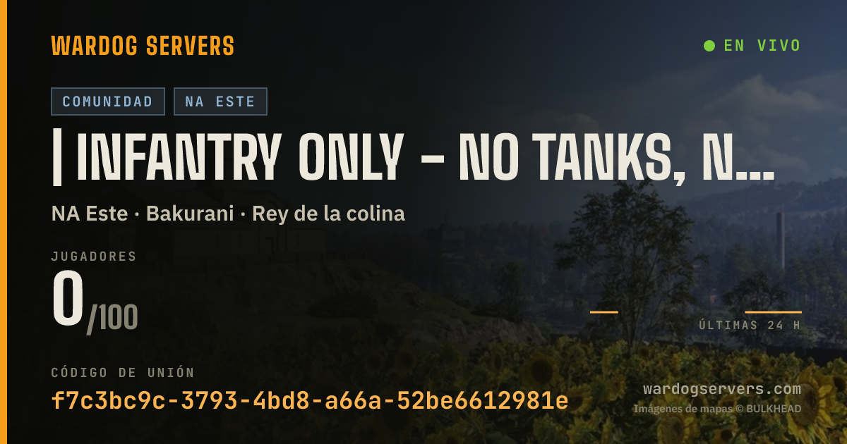 Banner de estado en vivo de | Infantry Only - No Tanks, No Helis | discord.gg/ogwardawgsc