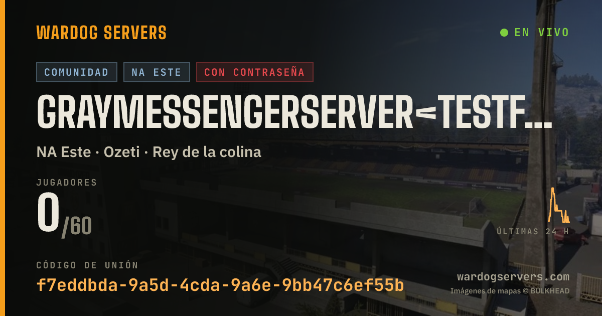 Banner de estado en vivo de GrayMessengerServer<TestFunction><NotOpenToPublic>
