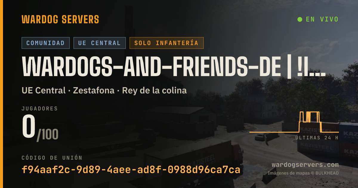 Banner de estado en vivo de Wardogs-and-Friends-de | !Infantry Only! [PTSD] (AT/CH/DE/GER)