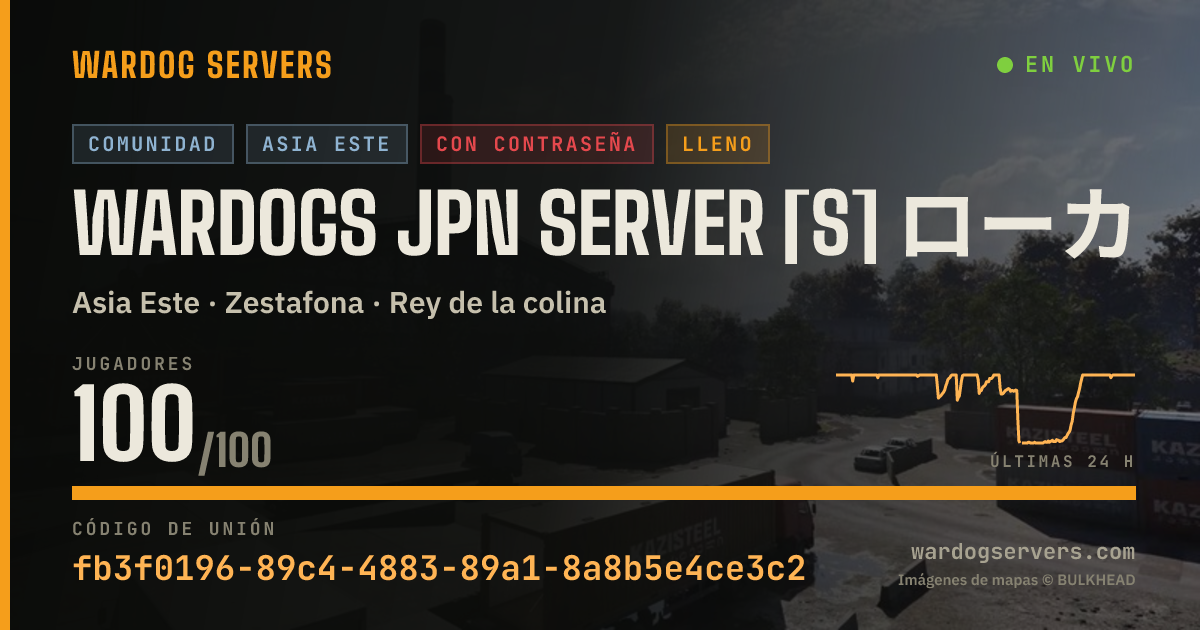 Banner de estado en vivo de WARDOGS JPN SERVER [S] ローカルルールはDiscord要確認