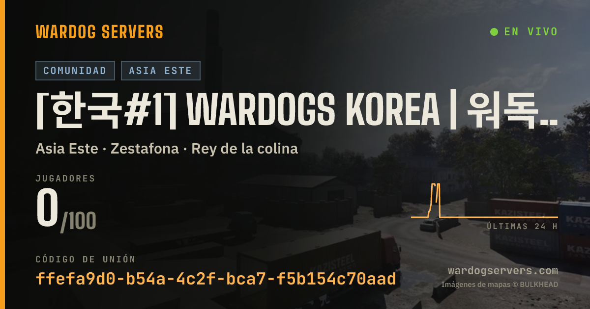 Banner de estado en vivo de [한국#1] WARDOGS KOREA | 워독스 한국 커뮤니티