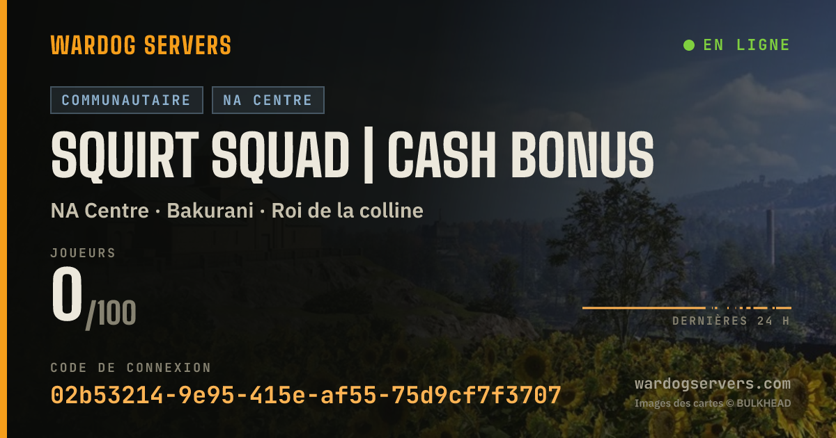 Bannière d’état en direct de Squirt Squad | Cash Bonus