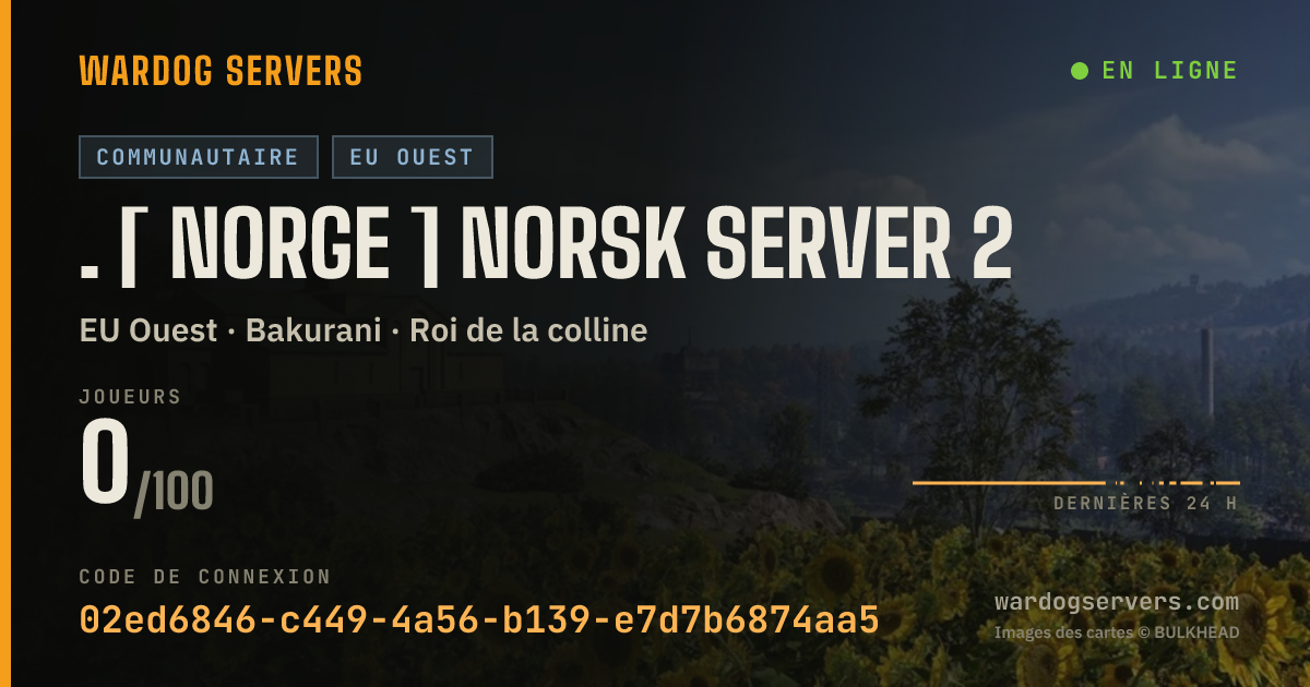 Bannière d’état en direct de . [ NORGE ] NORSK SERVER 2