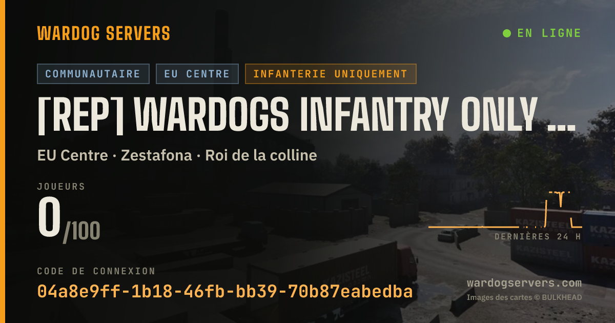 Bannière d’état en direct de [REP] Wardogs Infantry Only Server