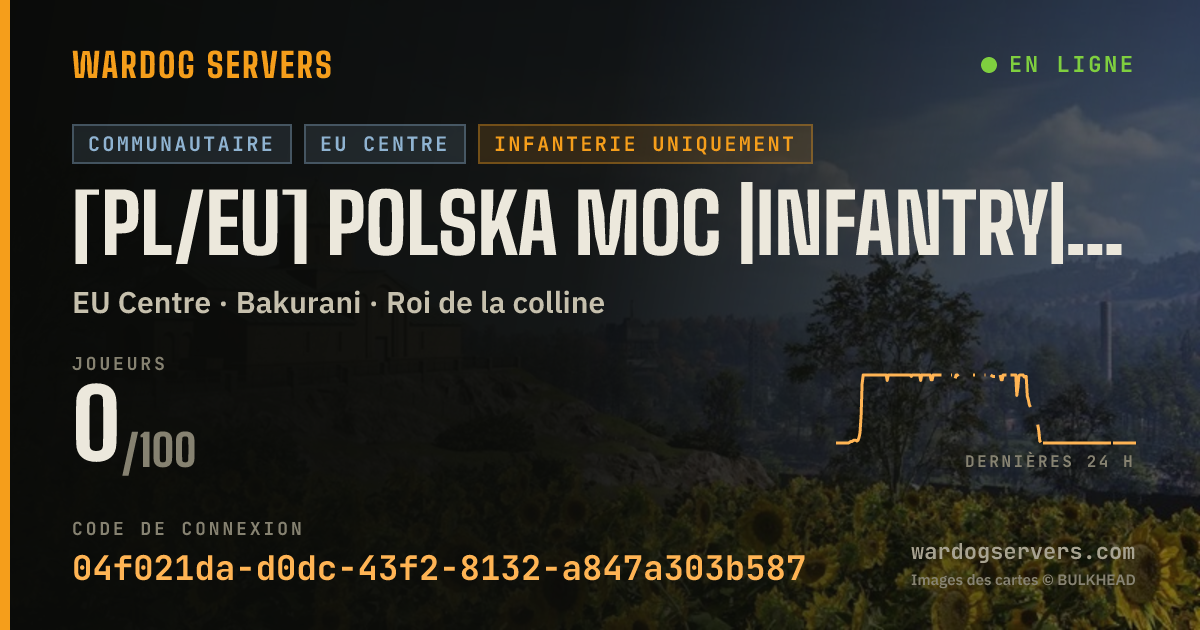 Bannière d’état en direct de [PL/EU] POLSKA MOC |INFANTRY| 50 vs 50 |discord.gg/polskamoc #2