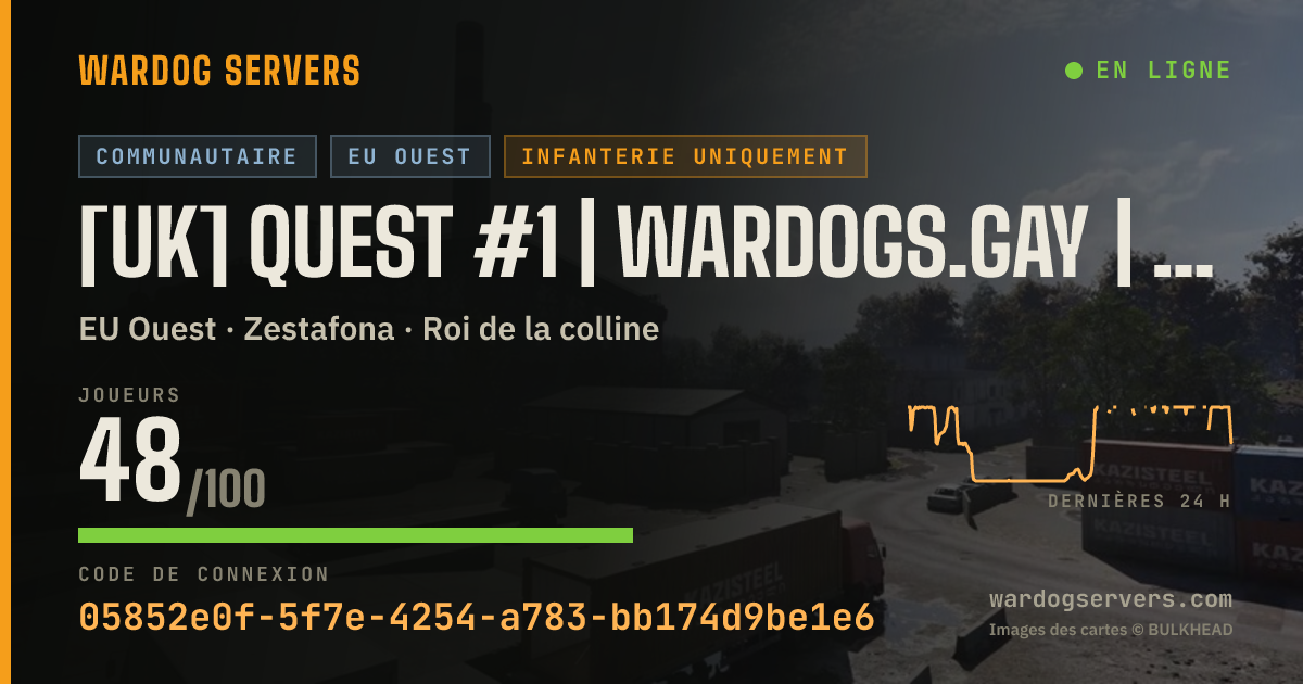 Bannière d’état en direct de [UK] QUEST #1 | wardogs.gay | Queers and allies | No heli GL