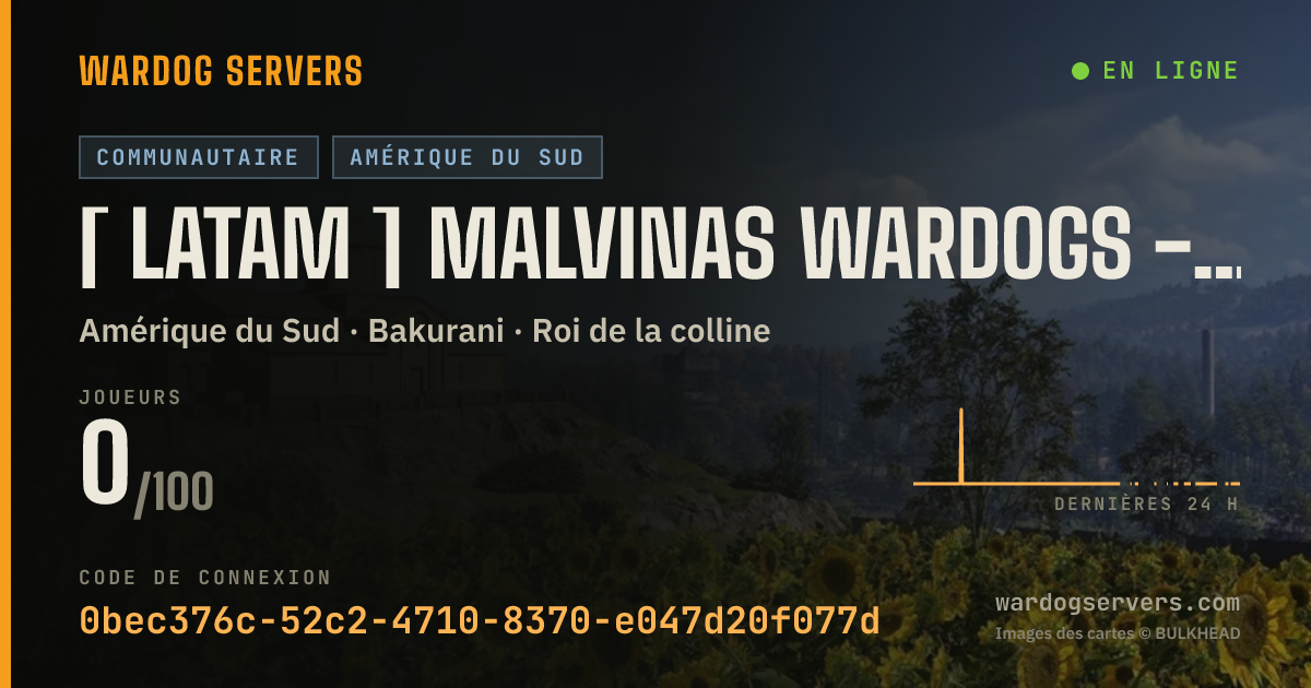 Bannière d’état en direct de [ LATAM ] Malvinas WARDOGS - [MxW] | SOLO ESPAÑOL | +5% XP Extra