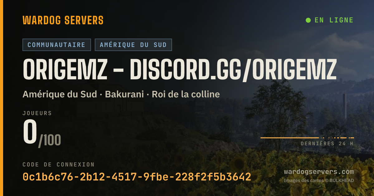 Bannière d’état en direct de OrigemZ - discord.gg/origemz