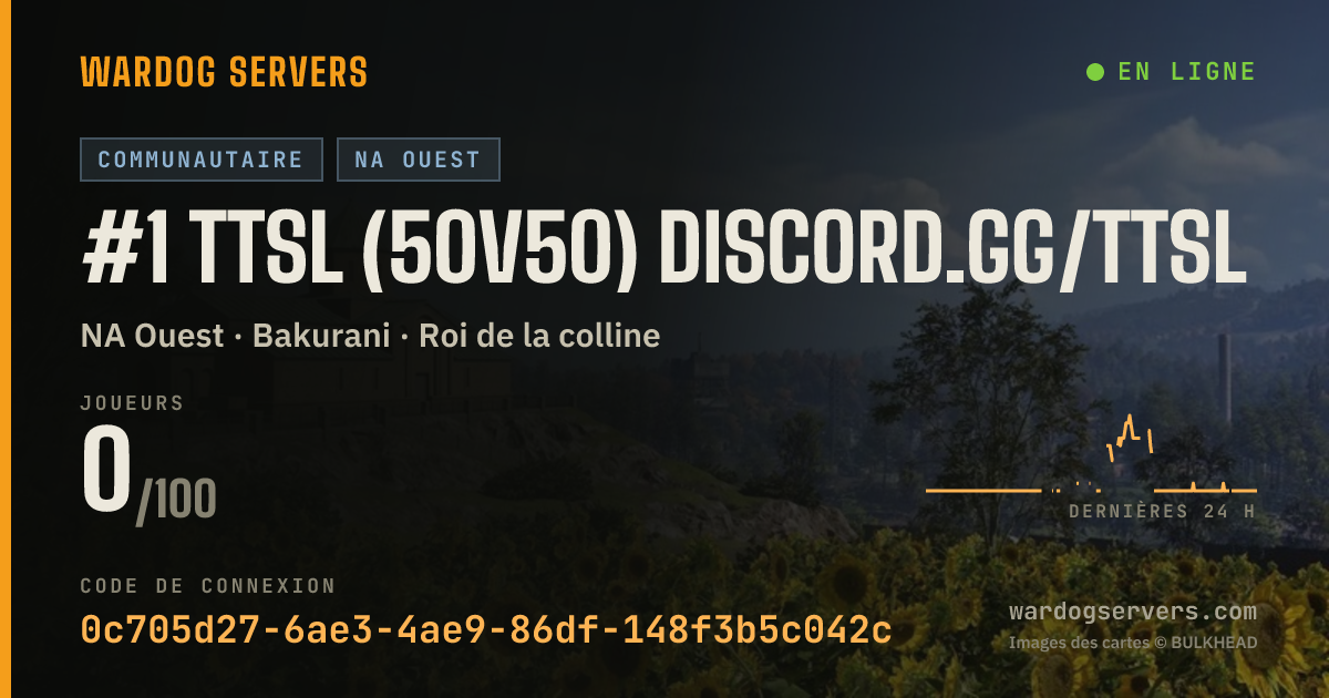 Bannière d’état en direct de #1 TTSL (50v50) discord.gg/ttsl