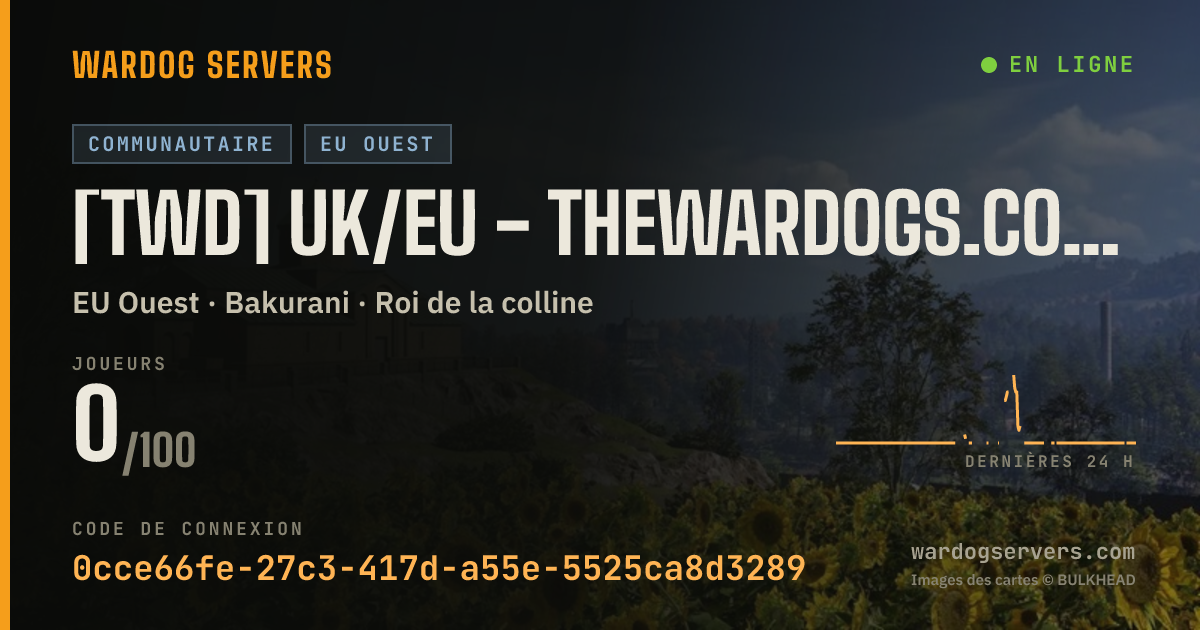 Bannière d’état en direct de [TWD] UK/EU - TheWardogs.co.uk - Active Admins