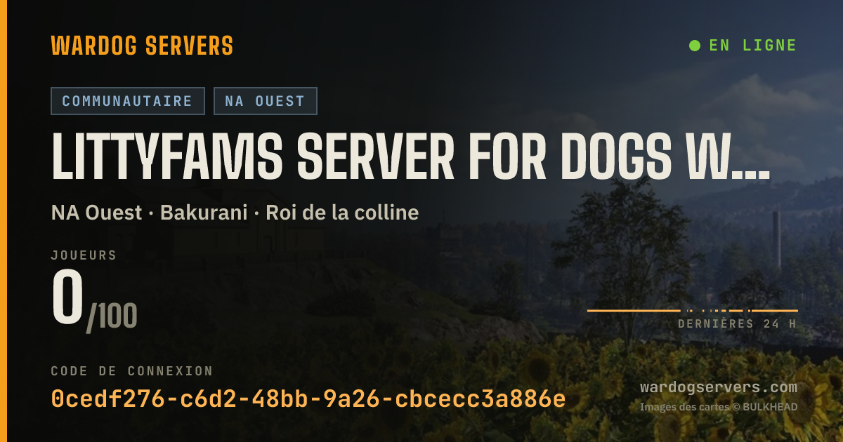 Bannière d’état en direct de LittyFams Server for Dogs Who Cant War Good [ US WEST,LVL45MAX ]