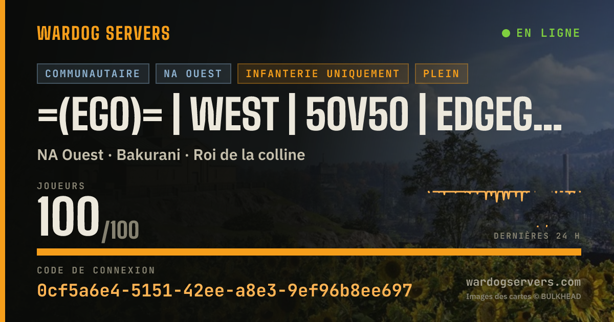 Bannière d’état en direct de =(eGO)= | WEST | 50v50 | EdgeGamers.com
