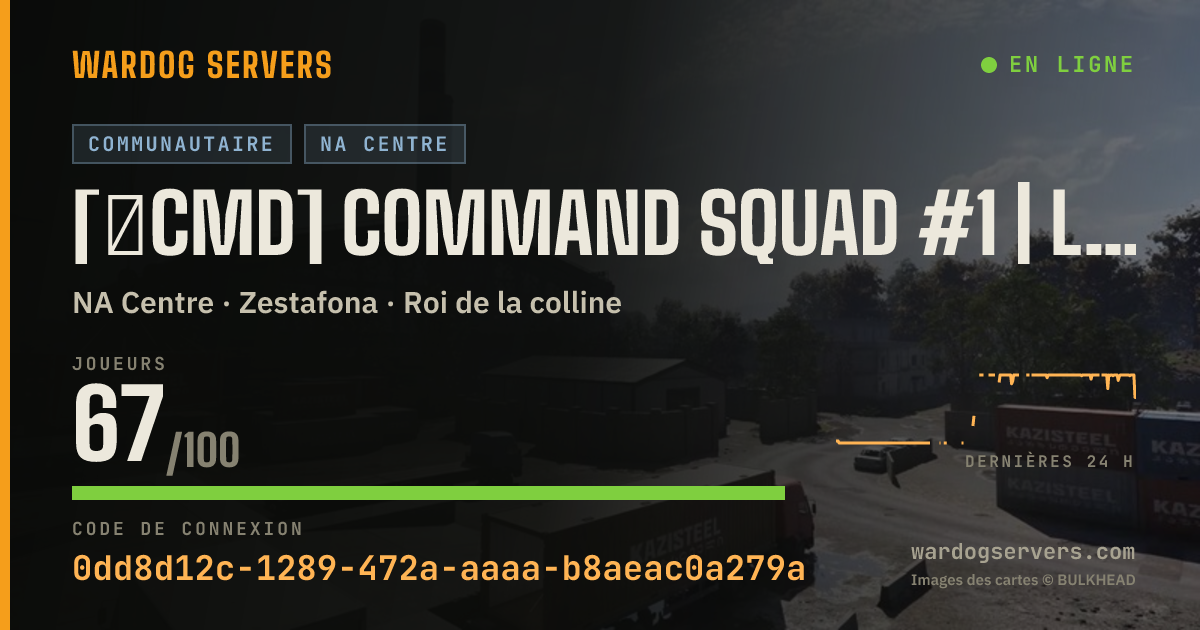 Bannière d’état en direct de [★CMD] Command Squad #1 | LOW LEVELS | commandsquad.net