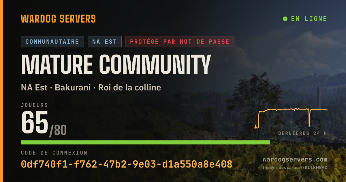 Bannière d’état en direct de Mature Community