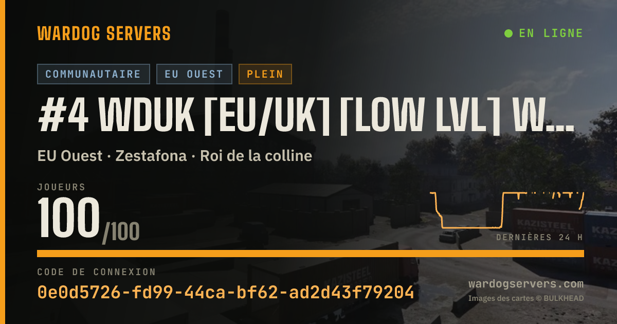 Bannière d’état en direct de #4 WDUK [EU/UK] [Low Lvl] WARDOGS UK Discord.gg/wardogsuk