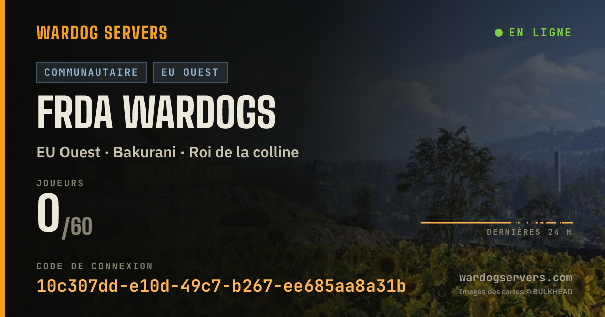 Bannière d’état en direct de FRDA Wardogs